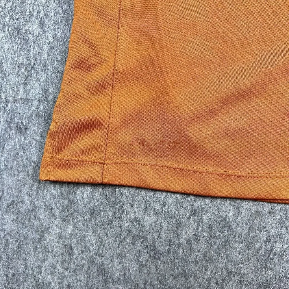 Nike Men's Texas Longhorns Polo Shirt Dri-Fit Orange Short Sleeve Golf Size M
